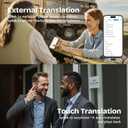 AI Translation Earbuds Real Time,3 in 1,150 Languages,Translation Headphones with Bluetooth 5.4, Audifonos Traductores Ingls Espaol for 6 Translation Modes,Long Battery for Travel,Business,Learning