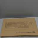 Wireless Keyboard and Mouse Combo, Full-Sized 2.4GHz Wireless Keyboard with Comfortable Palm Rest and Optical Wireless Mouse for Windows, Mac OS PC/Desktops/Computer/Laptops (Black)