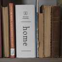 Foreside Home and Garden White Faux Book 8x6 Lidded Decorative Wood Storage Box