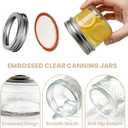 4 oz Mason Jars with Embossed Pattern 24 Pack, Small Canning Jars with Airtight Lids, Mini Glass jars for Jams, Jelly, Honey, Spices, DIY Candles, Wedding Favors and Gift Packaging