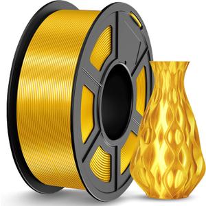JAYO Silk PLA Filament 1.75mm Gold 1.1KG, Metal-Like Shiny 3D Printer Filament Dimensional Accuracy +/- 0.02mm, 1.1kg Spool(2.4lbs), Fits for Most FDM 3D Printers