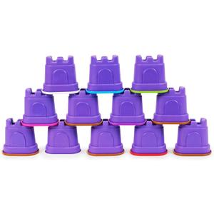 Kinetic Sand, 12-Pack Castle Containers , Multi-Color Play Sand for Party Favors, Goodie Bags, Sensory Toys for Kids Ages 3 and up