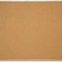 Quartet Cork Bulletin Board 48"W x 36"H Pin Board, Oak Finish Frame (304)