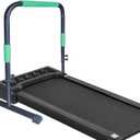 Handle Bar for Walking Pad Compatible with Walking Pad 23" Wide, Adjustable Handrail Height (31.5-43in), Heavy-Duty Steel Frame w/Non-Slip Base (Green Black)