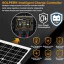 SOLPERK Solar Panel Kit 20W 12V, Waterproof Solar Battery Trickle Charger Maintainer + Smart MPPT Controller + Adjustable Mount Bracket for Boat Car RV Motorcycle Marine Automotive