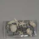 Seashell Shower Curtain Hooks12PCS Anti Rust Decorative Resin Hooks for Bathroom, Baby Room, Bedroom, Living Room Decor (White Seashell)