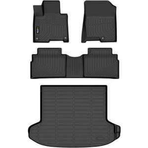 All Weather Floor Mats & Cargo Liner for 2023-2026 Kia Sportage Plug in Hybrid (PHEV) Full Set All Weather Floor Liners Accessories, Black