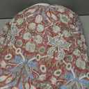 100% Cotton Futon Cover for Japanese Futon Floor Mattress with Zipper Twin Full Queen Machine Washable Super Soft (Red Toned Flower, Queen)