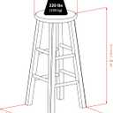Winsome Ivy Square Leg Counter Stool, 29" in Rustic Light Blue and Walnut Classic Backless Bar Chairs for Kitchen & Dining Room Seating, Timeless Essential Furniture for Home, Dorm, Apartments