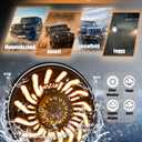 7inch Round chrysanthemum petal Headlights White DRL Amber Turn Signal Compatible with 2007-2017 Wrangler JK JKU TJ LJ