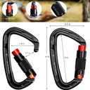 Oupeng sky Auto Locking Carabiner Clips - 28KN (6172lbs) Heavy Duty Caribeaners, Large Carabiner Clip for KeychainsHammockCamping, Gym, Hiking, Outdoor Dog Leash