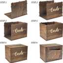 Cregugua Large Card Box 12"x 9"x 9" Rustic Wooden Card box Gifts Card Box for Wedding Birthday Baby Shower Graduation Party