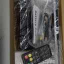 iYoee Battery Operated Picture Light with Wireless Remote 3CCT Dimmable Black Wall Art Lights for Paintings Rechargeable Home Decor Gallery Light 24 Artwork Lighting for Canvas Timer Function