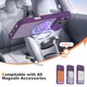 Compatible with iPhone 17 Pro Case with Magnetic Ring Stand [Compatible with Mag-Safe] [Military-Grade Protection] 17 Pro Phone Case 6.3",Dark Purple