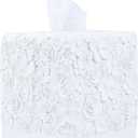 Hymmah Modern Square Tissue Box Cover Holder,Bathroom Accessories Decor Unique Design Tissue Box Cover for Bathroom Vanity Counter Tops Also Great for Bedrooms and Living Rooms