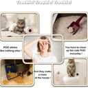 Cat Toilet Training Kit, Reusable Plastic Litter Box Trainer with Replaceable Feather Toy for Indoor Cats (Gray)