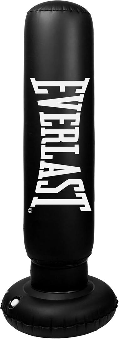 Everlast Freestanding Inflatable Punching Bag with Target System & Air Pump - Kids Boxing Training Equipment with Stable Water Base - Durable PVC Standing Bag for Home Fitness & Exercise