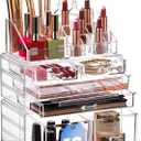 Masirs Clear Cosmetic Storage Organizer, Classy Design, Versatile, Simplifies Your Life (6-Drawer | 16 Compartments)