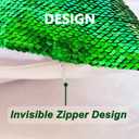 4 x St. Patrick's Day Glitter Sequin Pillow Cover 16x16 Inch - Reversible Sparkle Sequined Cushion Case for Irish Holiday Home Party Decor (Lucky)