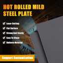 3 x 3PCS Weldable Hot Rolled Mild Steel Plate 1/8" Thick Square Sheet Plate,5" x 5" Weldable & Paintable Steel Plates