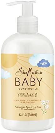 SheaMoisture Baby Conditioner for Curly Hair Raw Shea, Chamomile and Argan Oil Moisturizes and Helps Detangle Delicate Curls and Coils 13 oz
