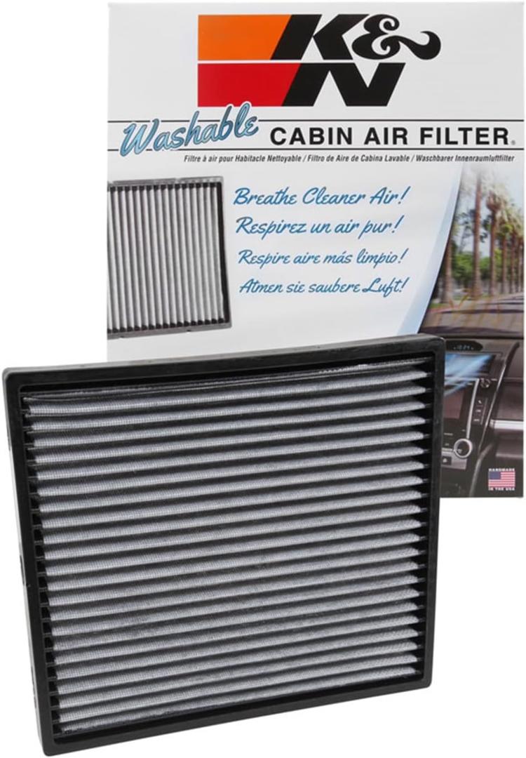 K&N Cabin Air Filter: Premium, Washable, Clean Airflow to your Cabin Air Filter Replacement: Designed for Select 2003-2015 CADILLAC (CTS-V, CTS, STS, SRX, STS-V), VF2043