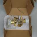 Gobrico Octagonal Diamond Crystal Doorknob in Antique Brass for Hall/Closet,Passage Function for Interior Room,Keyless,1 Pack