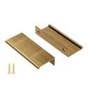 Peaha 10 Pack Kitchen Cabinet Handles 4 inch Champagne Bronze Pulls for Dresser Drawers Door Edge Finger Pull Hardware