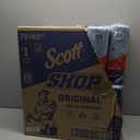 Scott Shop Original (75143), Original Blue Shop Towels, 9.4"x11" sheets, 10 Packs of 3 Rolls (55 Towels/Roll, 30 Rolls/Case, 1,650 Towels/Case), 165 Count