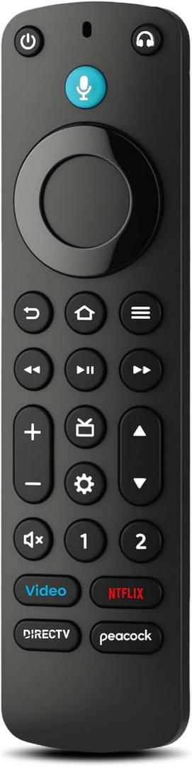 Replacement Remote Control for Fire Smart TV, Backlit Buttons, Remote Finder, Compatible with Insignia, Toshiba, Amazon Fire Smart TVs