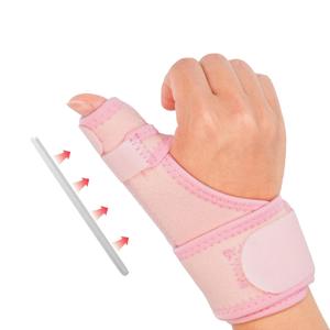 Trigger Thumb Splint,Adjustable Thumb Spica Support Stabilizer Brace for Pain,Sprains, Arthritis,Tendonitis,Fit Right or Left(Pink)