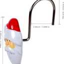 3 x Two Fish Home Fashions Set of 12 Decorative Christmas Tree Resin Shower Curtain Hooks, Christmas Tree Resin Curtain Rings Pack of 12 (Xmas Tree)