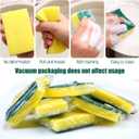 Tanlade 240 Pcs Individually Wrapped Sponge Kitchen Bulk, Yellow, Green