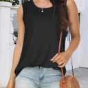 Tank Tops for Women Summer Sleeveless Casual Loose Fit Tunic Tops 2026 | Rosemia Soft Lightweight Fabric, Square Neck, Pattern Solid Color, Simple Easy To Match, Sports Home Work, Casual Cute Tees (S)