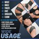 24 Pack Self Adhesive Bandage Wrap - 2" X 5 Yards Cohesive Bandage Wrap for Ankle, Knee, Wrist Support  Lightweight, Breathable, Stretchy, No Stick to Hair (Black)