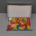 Pretend Play Kitchen Mini Foods Set for Kids Hamburger Fries Noodles Drink with Tray Playset,Play House Kitchen Accessories Role Toys Birthday Gifts for Boys Girls 3 4 5 Yrs (31Pcs Hamburger Chips)