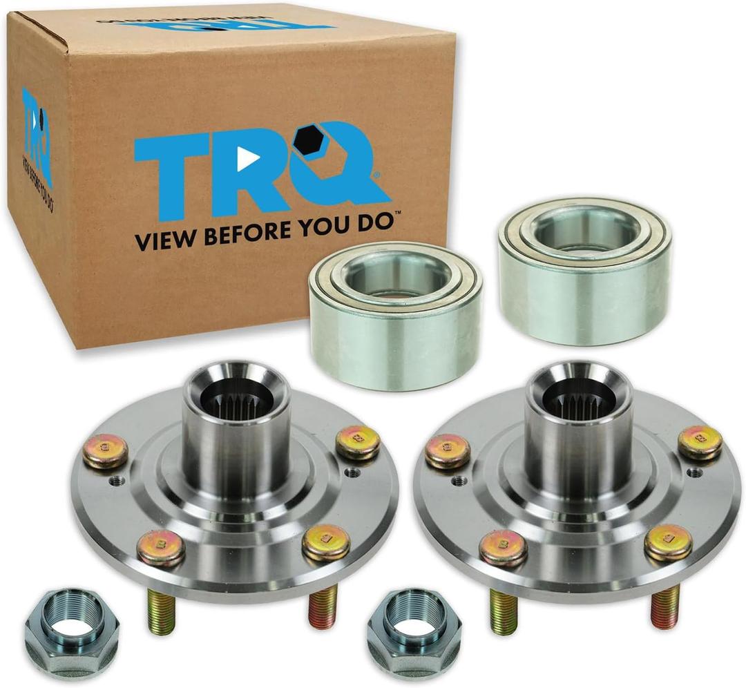TRQ 2 Piece Front Wheel Bearing & Hub Kit Set Compatible with 2001-2003 Acura CL 2002-2006 RSX 1999-2003 TL 1998-2002 Honda Accord 2002-2004 CR-V 2003-2011 Element