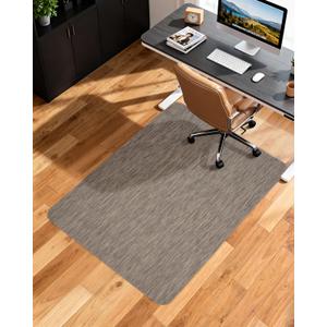 Soimeat Office Chair Mat for Hardwood Floor, 35.4" x 47.2" Non-Slip Desk Computer Chair Mat, PVC Floor Mat for Rolling Chair, Heavy Duty Wood/Tile Floor Protector Desk Rug for Home, Dark Brown