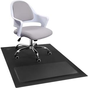 Anti-Fatigue Standing Office Chair Mat for Hardwood Floor with Cushioned Foam Foot Support, 48 x 36 Desk Chair mat, Scratch Resistant and Waterproof Anti-Slip Surface, Soft Ergonomic Cushion (Black)