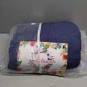 Wistown Cotton Bedspread Quilt Sets, Real Patchwork Bedding Sets with Luxury Floral Paisley Pattern, 3 Pieces Reversible Soft Lightweight Coverlet for All Season, Navy Blue, Queen Size