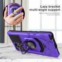 2 x Ailiber Case for Samsung Galaxy S24 Ultra 5G, Samsung S24 Ultra Phone Case with Screen Protector, Ring Kickstand for Magnetic Car Mount, Military Grade Shockproof Protector Cover for S24 Ultra-Purple