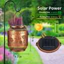 Solar Lanterns Outdoor Waterproof Christmas Birthdays Gifts for Women Mom Grandma Butterfly Garden Decor Metal Hanging Solar LED Lights for Patio(Hummingbird)