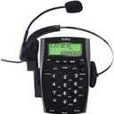 TelPal Call Center Headset Telephone with Dialpad & Noise Cancelling Monoral Over Ear Headphone & Mic, Wired Analog Landline Home & Office Telephone with Caller ID