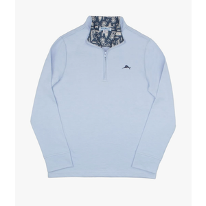 Tommy Bahama Boys Quarter-Zip Pullover Shirt - Lightweight Casual Knit Long Sleeve Sweater for Kids, Size 8