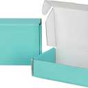 50 Pack 7x5x2 inches Shipping Boxes Teal, Corrugated Small Cardboard Boxes Mailers for Mailing Packing