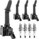 Ignition Coil Pack Spark Plug fit for Turbo L4 1.4 2016 2017 2018 2019 Chevy Cruze Buick Encore, L4 1.5 2016-2019 Chevy Malibu, 2018-2022 Equinox, 2018-2020 GMC Terrain UF802, Set of 4