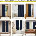 NICETOWN Blackout Curtains with Hooks - Thermal Insulated Doorway Curtains 80 Inches Long Drapes for Bedroom and Living Room Room Divider, Closet Curtains, 1 Panel, 38 x 80 Inch Length, Navy
