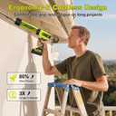 Cordless Caulking Gun Compatible With DeWalt 20V Max Battery, 10oz (300ml) Electric Caulk Gun, Stepless Speed Control, No‑Drip Design with LED Light for Filling, Sealing & Repair(No Battery)