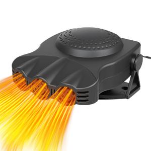 Car Heater Defogger Fan, Portable 30 Second Fast Heating Defrost Defogger Cooling Space 3-Outlet Plug in Cig Lighter Demister, 2 in 1 Automobile Windscreen Fan12V 200W Auto Ceramic Heater
