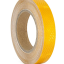 Reflective Tape, Waterproof Self Adhesive Dot Reflective Tape Outdoor Safety Caution Reflector for Trailers, Bikes, Cars（Yellow, 1 Inch x 65 Feet)